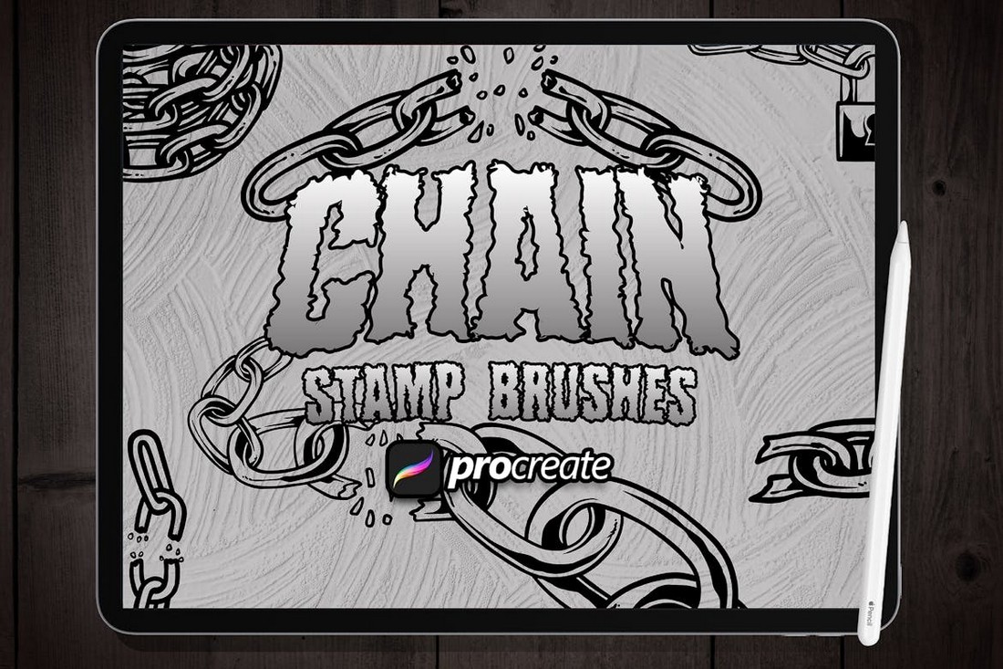 Chain Brush Stamp Brushes for Procreate