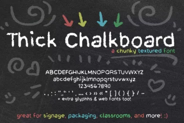 Thick Chalkboard Font