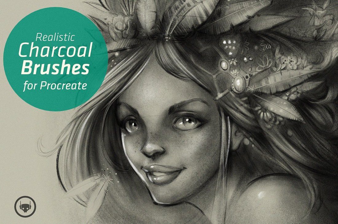 Charcoal-Set-Procreate-Brushes 30+ Best Procreate Brushes design tips 