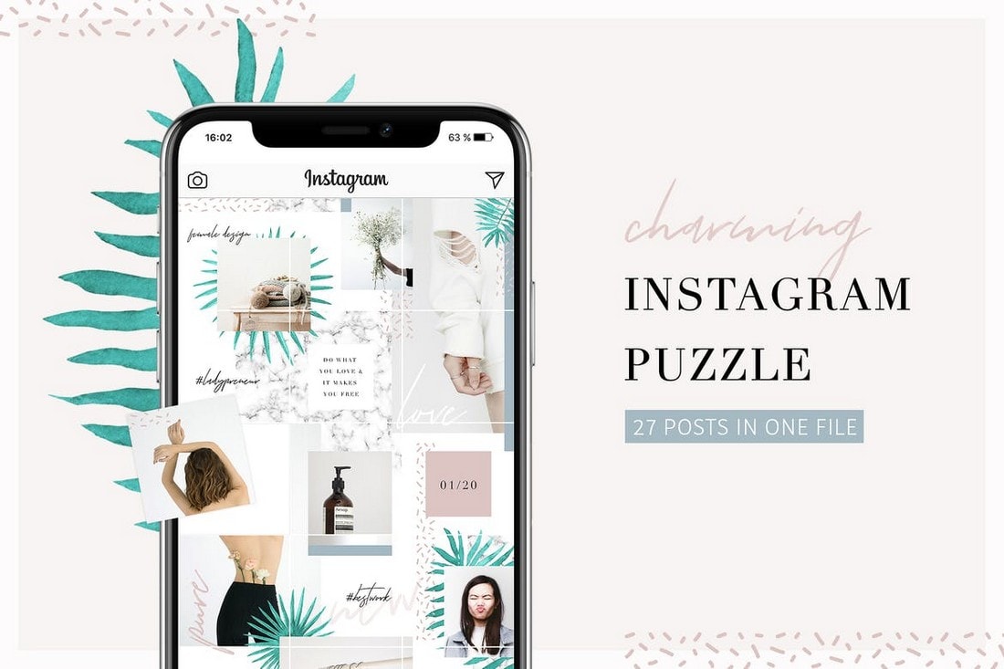 Charming-Instagram-Puzzle-Template-1 10+ Unique Instagram Layout Ideas & Concepts design tips Inspiration 