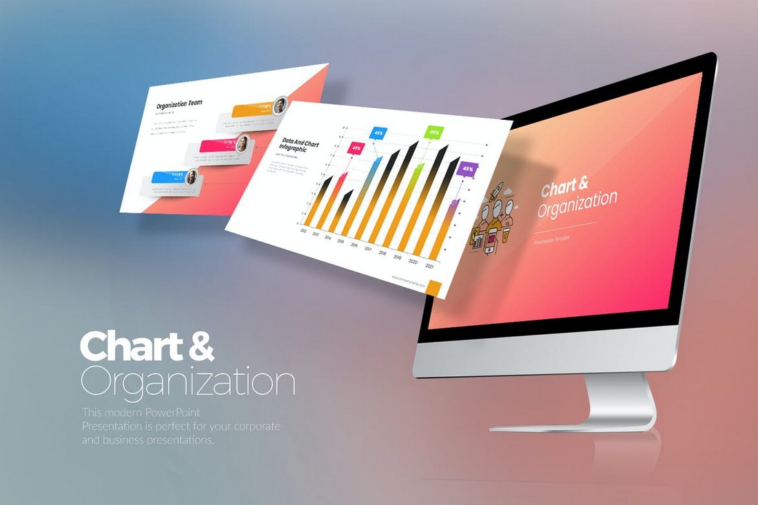 Chart & Organization PowerPoint Template