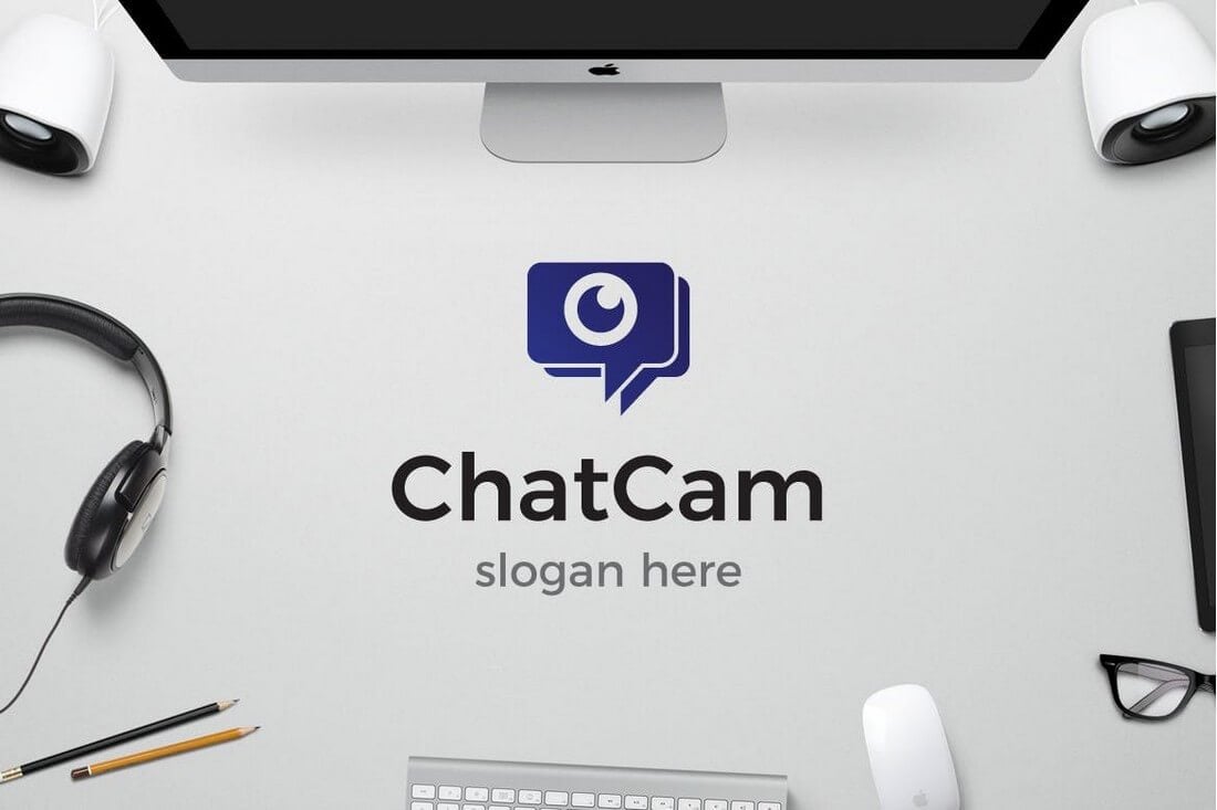 Chat-Camera 50+ Best Minimal Logo Design Templates design tips 