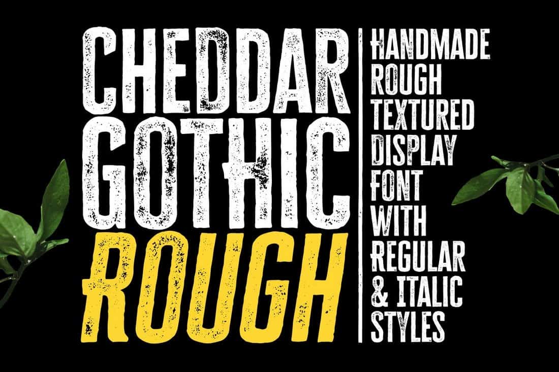 Font Bertekstur Kasar Gotik Cheddar