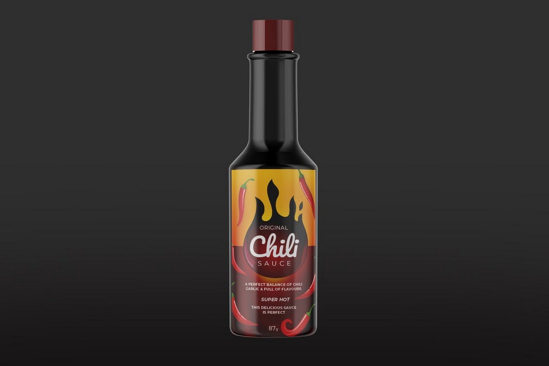 Chili Sauce Label Design Template