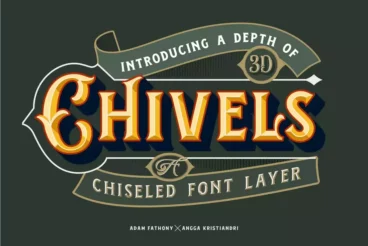 Chivels Vintage Chiseled 3D Font