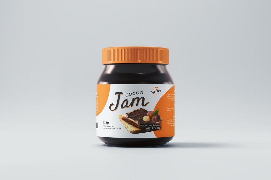 Chocolate & Jam Bottle Label Template