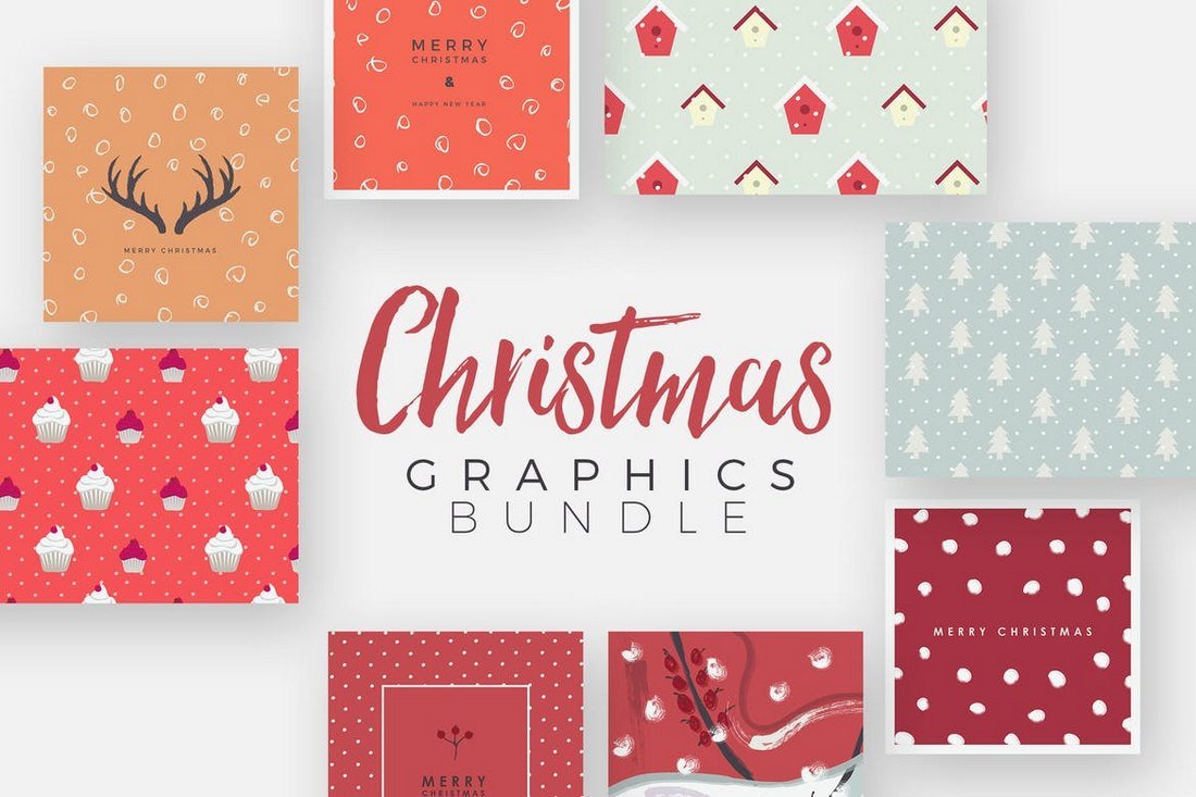 Christmas-Cards-Graphics-Bundle 100+ Christmas Mockups, Icons, Graphics & Resources design tips 