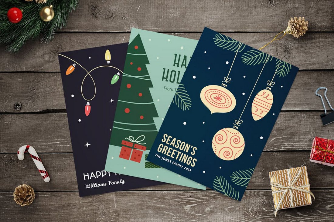 Christmas-Cards-Templates-Collection 20+ Best Christmas Card Templates for Photoshop design tips 