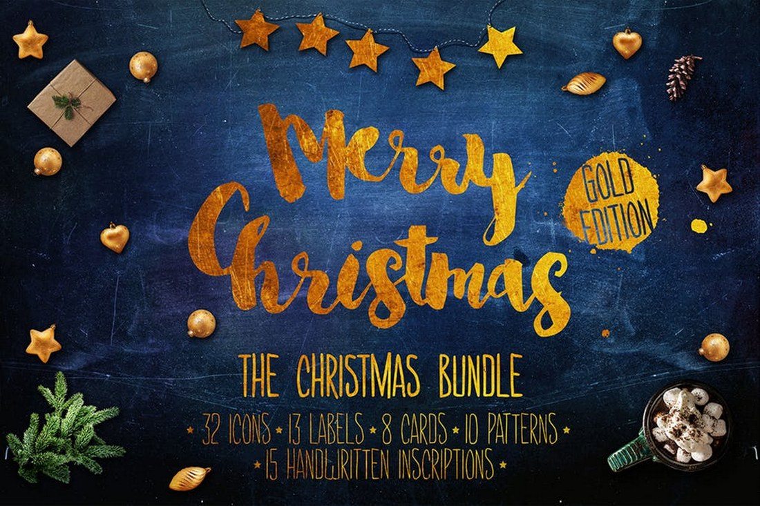 Christmas-Graphics-Bundle-Gold-Edition 70+ Christmas Mockups, Icons, Graphics & Resources design tips 