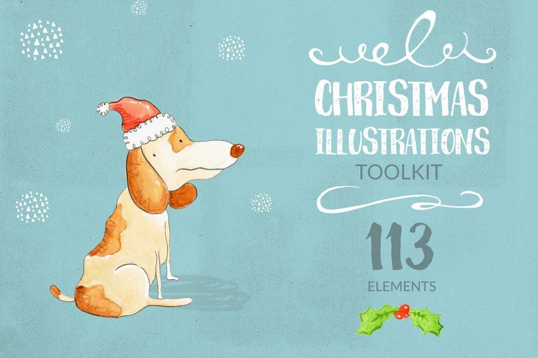 Christmas-Illustrations-toolkit 70+ Christmas Mockups, Icons, Graphics & Resources design tips 