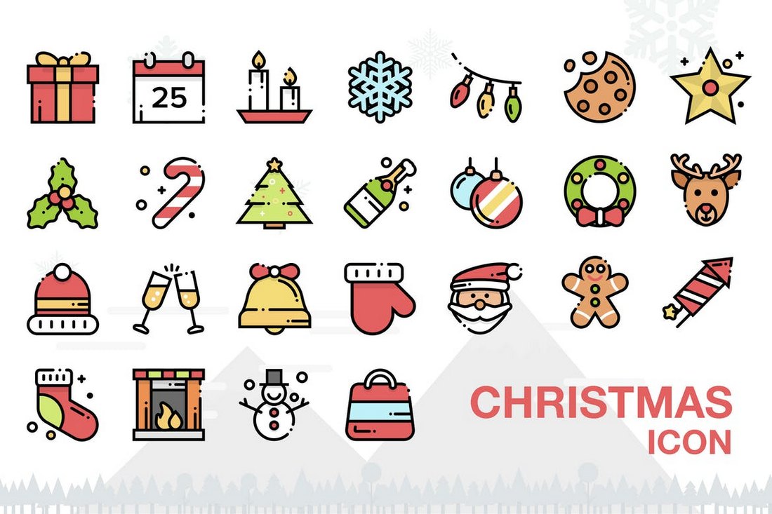 Christmas-Outline-Icons-Pack 100+ Christmas Mockups, Icons, Graphics & Resources design tips 