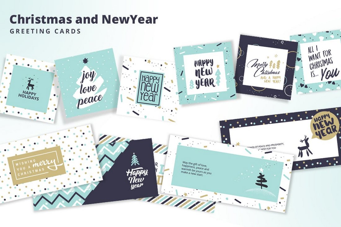 Christmas-and-New-Year%E2%80%99s-Greeting-Cards-Collection 100+ Christmas Mockups, Icons, Graphics & Resources design tips 