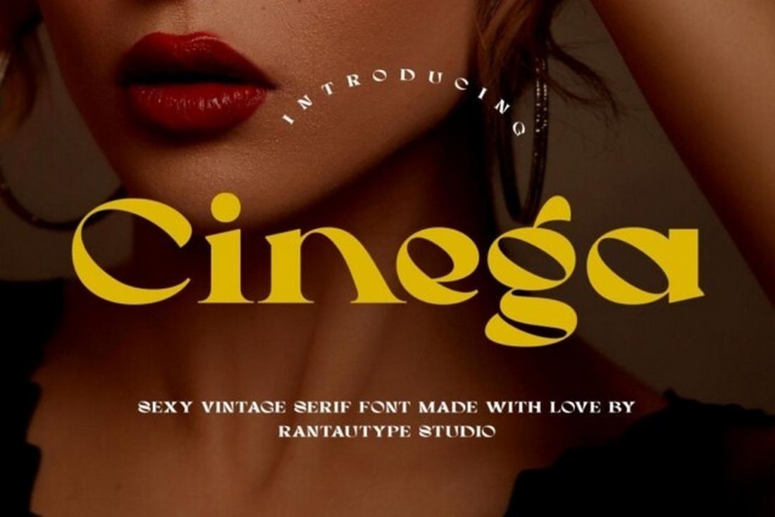 Cinega - Free Stylish Serif Font