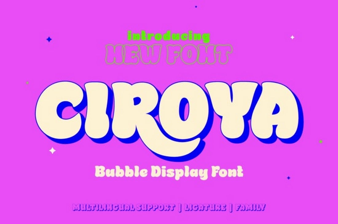 Ciroya - Free Bubble Display Font