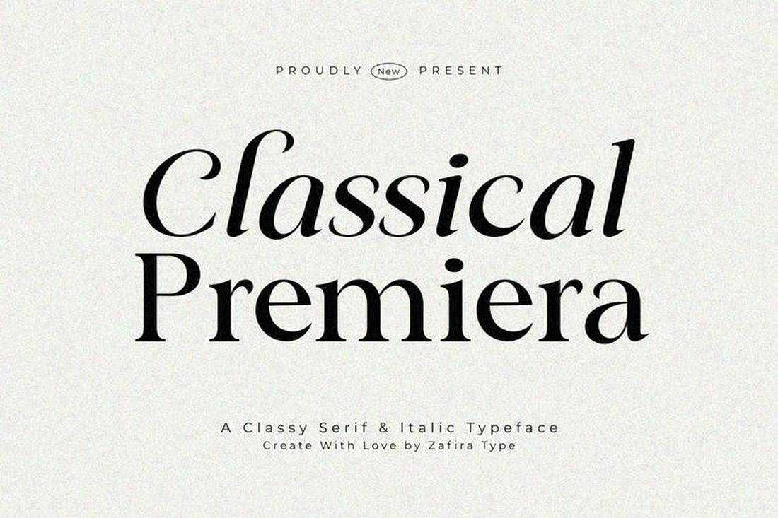 Classical Premiera - Free Font for Captions