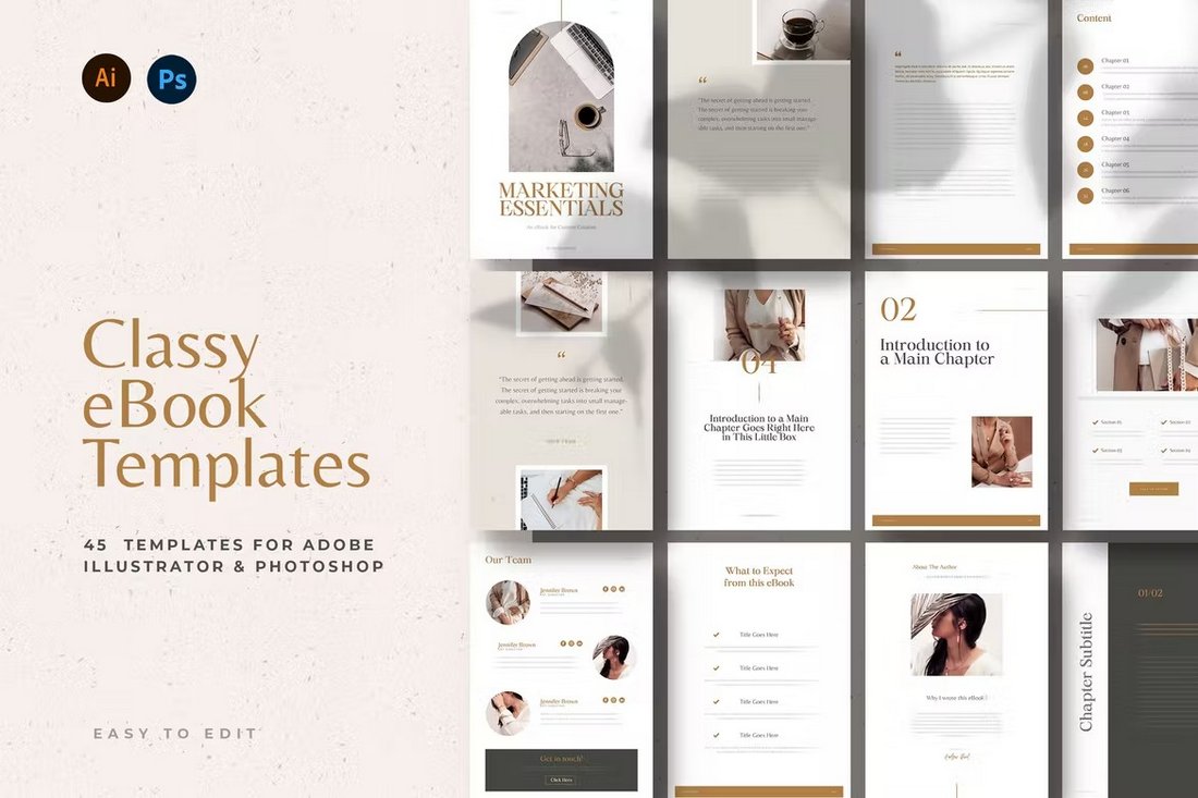 Classy & Minimal eBook Templates