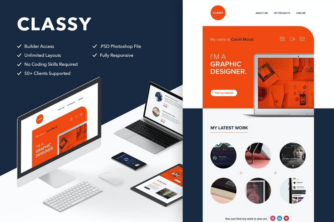 Classy-Professional-Responsive-Email-Template 40+ Modern Responsive Email Templates 2021 design tips 