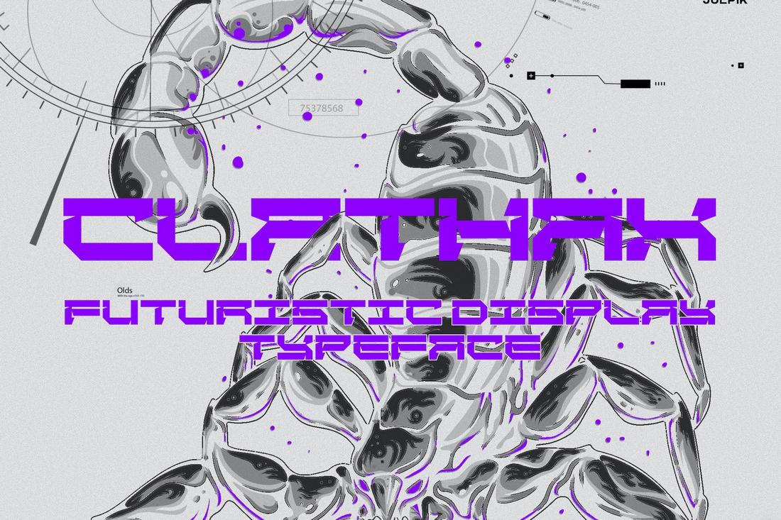 Clathax - Free Robotic Font