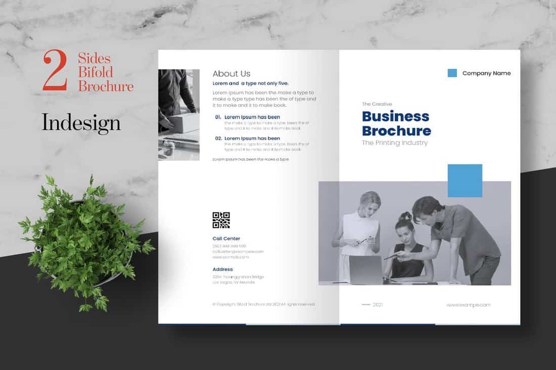 Clean-Bifold-Corporate-Brochure 70+ Modern Corporate Brochure Templates design tips 