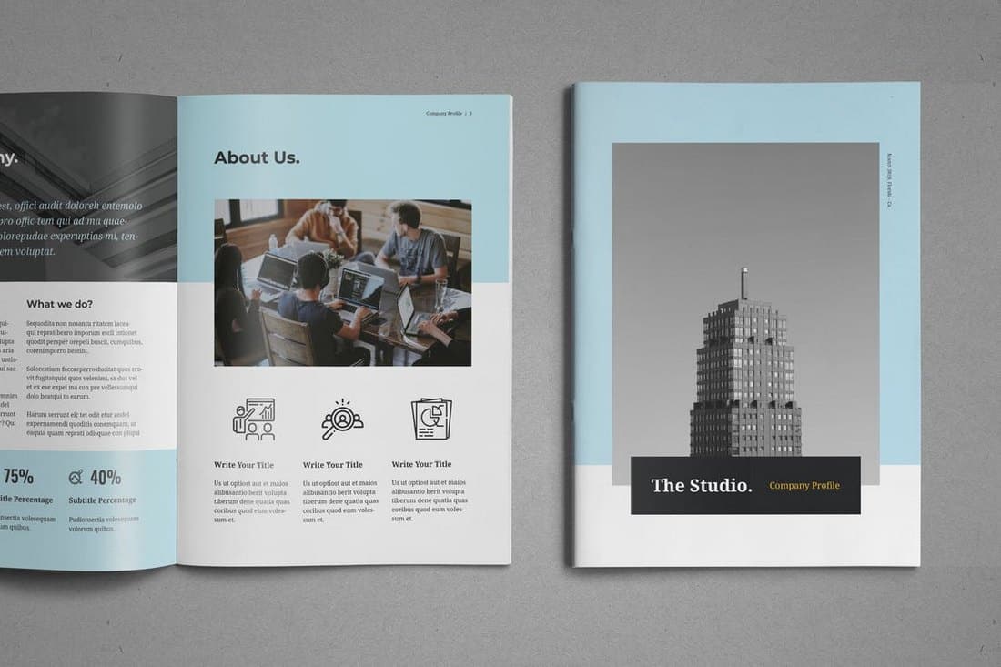 Clean Company Profile Brochure Template