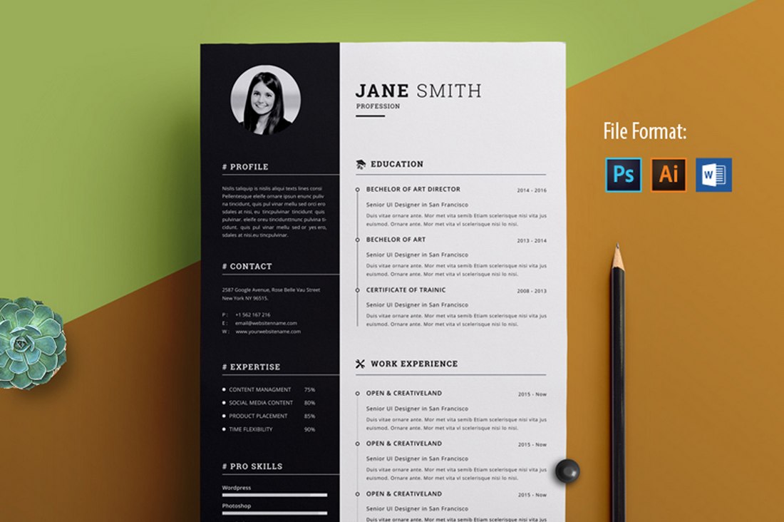 creative resume word templates free download