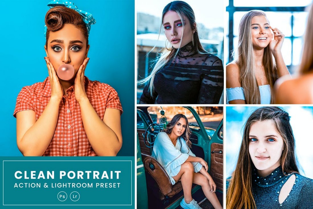 Clean Portrait Action & Lightrom Preset