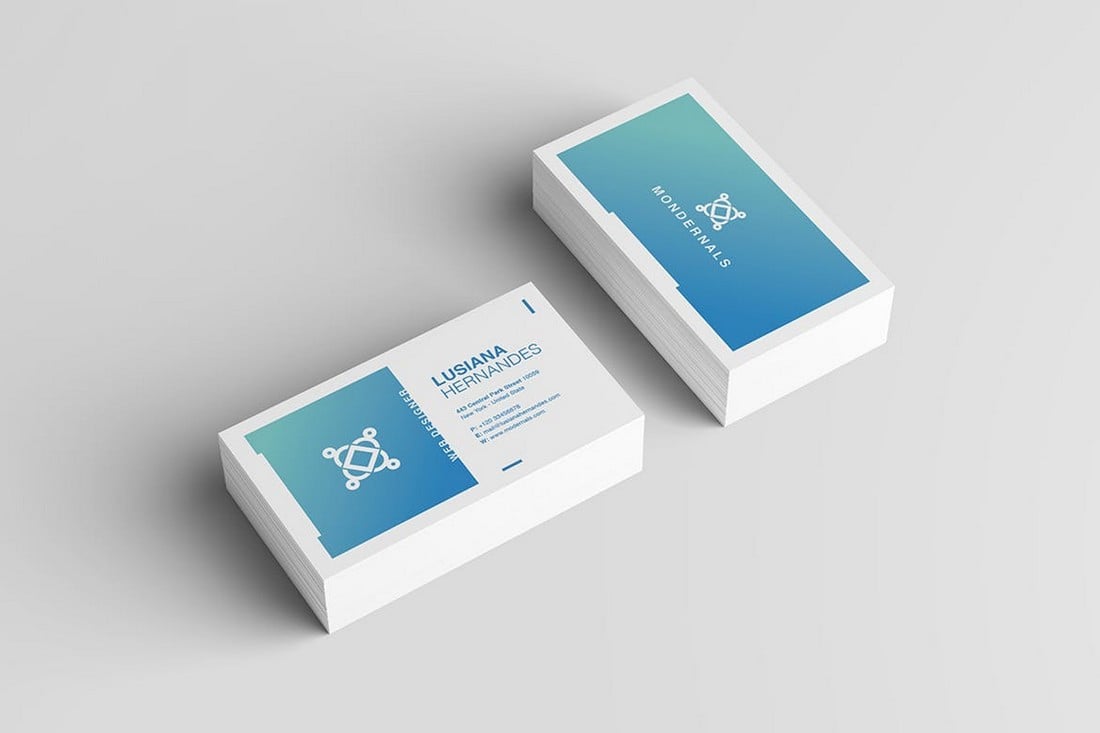 Simple Business Card Template Word from designshack.net