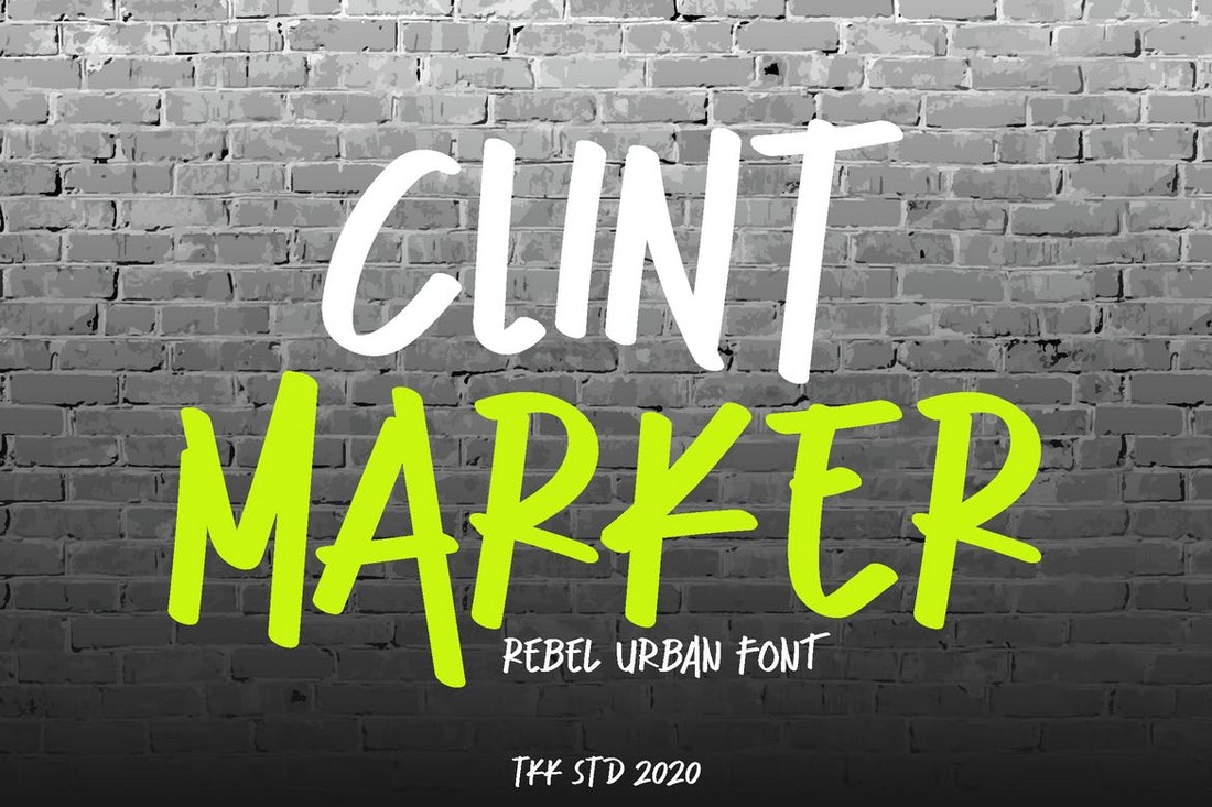 Clint-Marker-Brush-Graffiti-Font 20+ Best Marker Fonts for Creative Typography 2022 design tips 