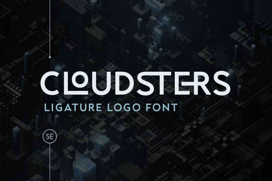 Cloudsters - Phông chữ chữ ghép Logo