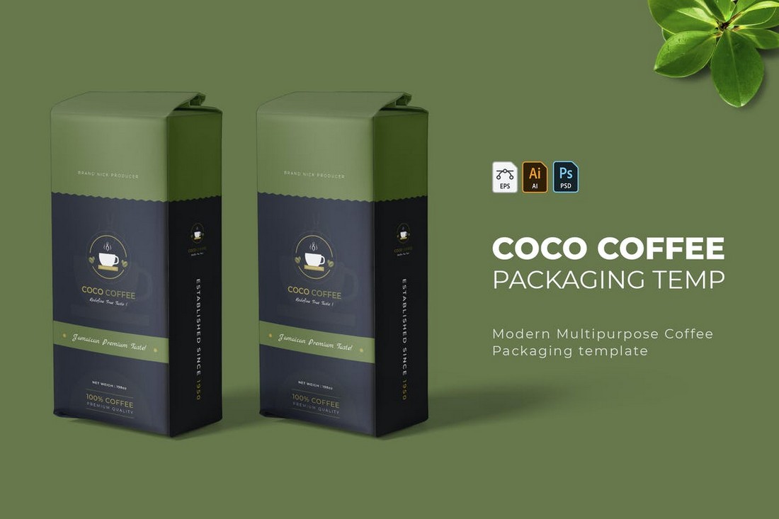 Coco-Coffee-Premium-Packaging-Template 25+ Best Food & Product Packaging Templates in 2022 design tips 