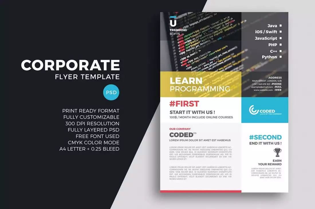 Coding Business Corporate Flyer Template | Design Shack