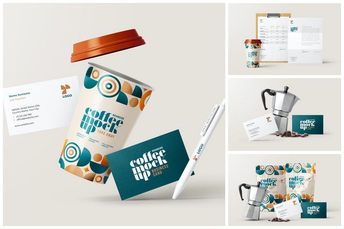 Coffee-Branding-Mockup-Set 20+ Best Branding Mockup Templates 2022 design tips 
