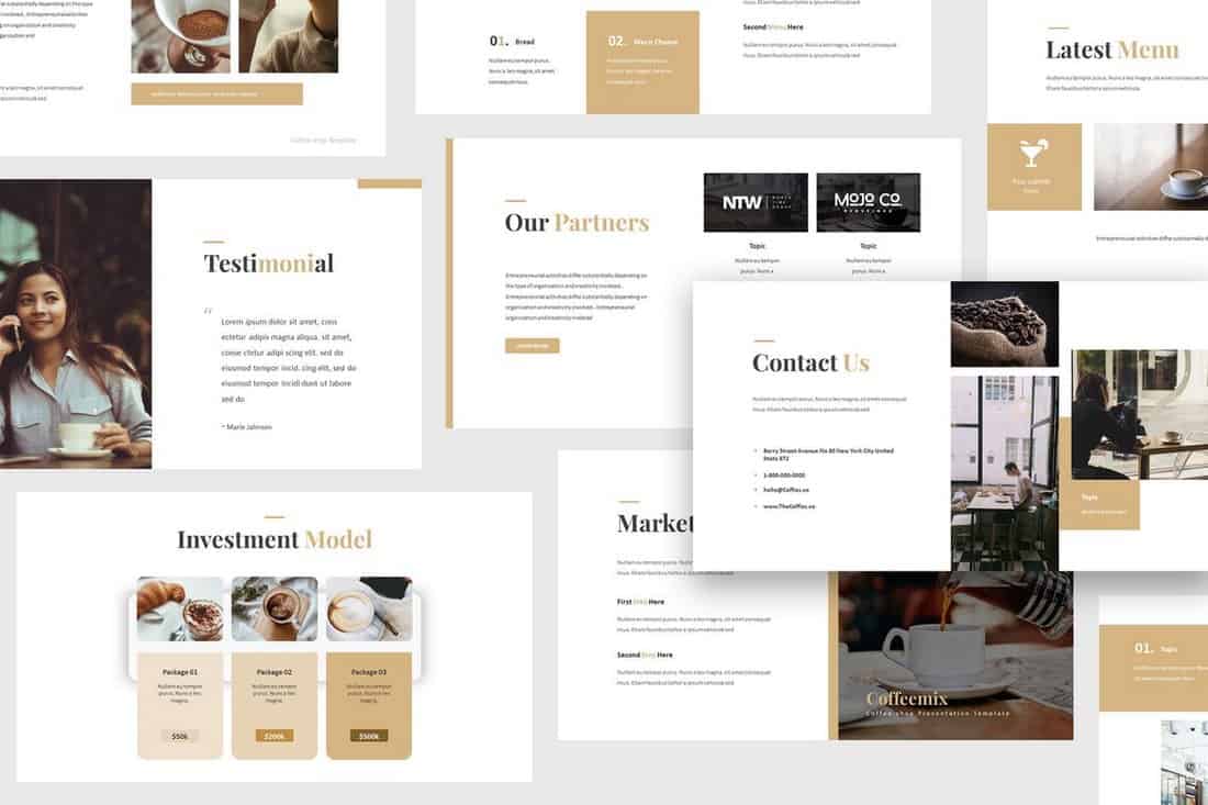 Coffee Shop - Minimal Google Slides Template