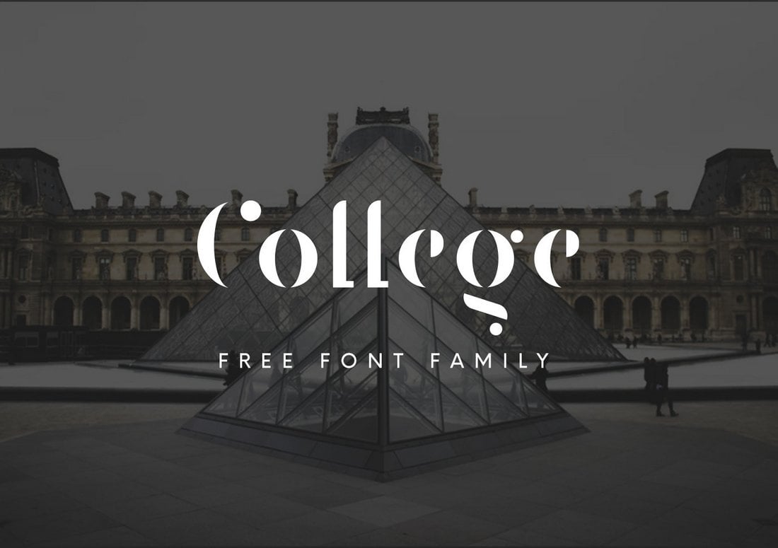 College-Free-Stencil-Font-Family 35+ Best Stencil Fonts design tips
