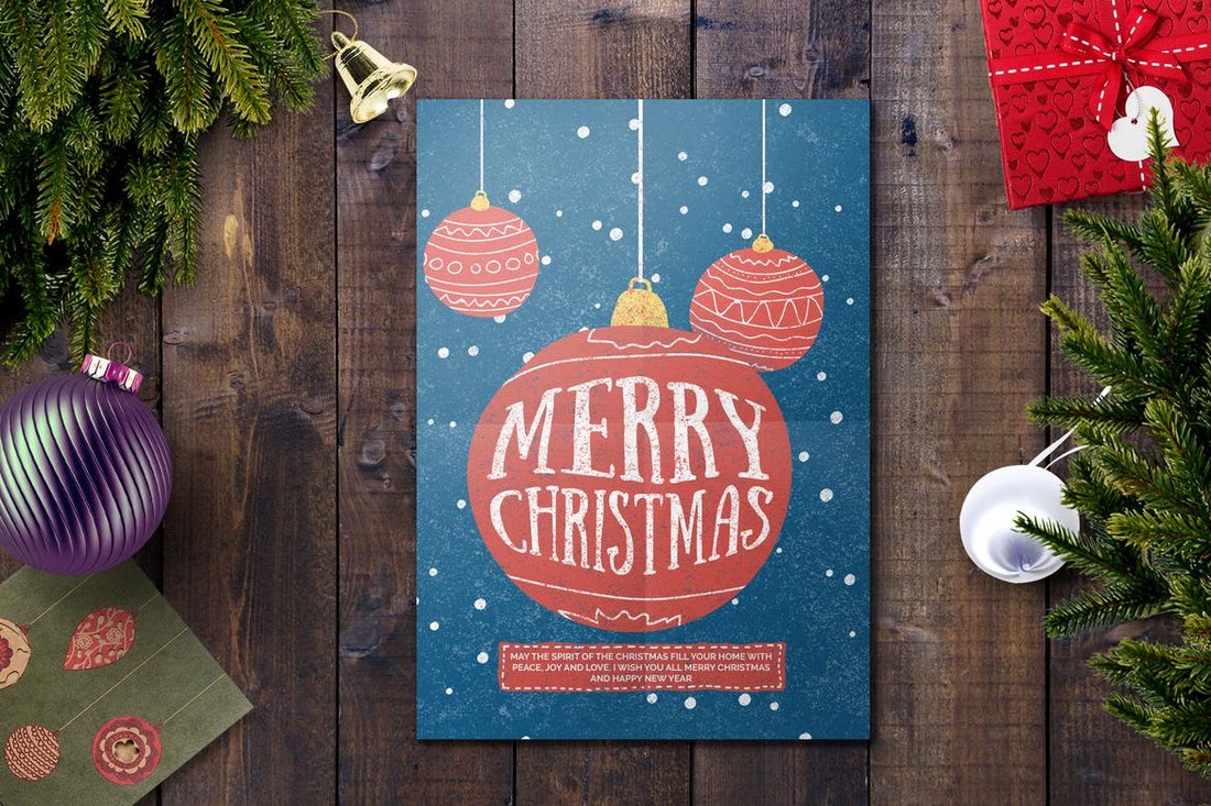 20+ Best Christmas Card Templates for Photoshop  Design Shack Regarding Christmas Photo Card Templates Photoshop