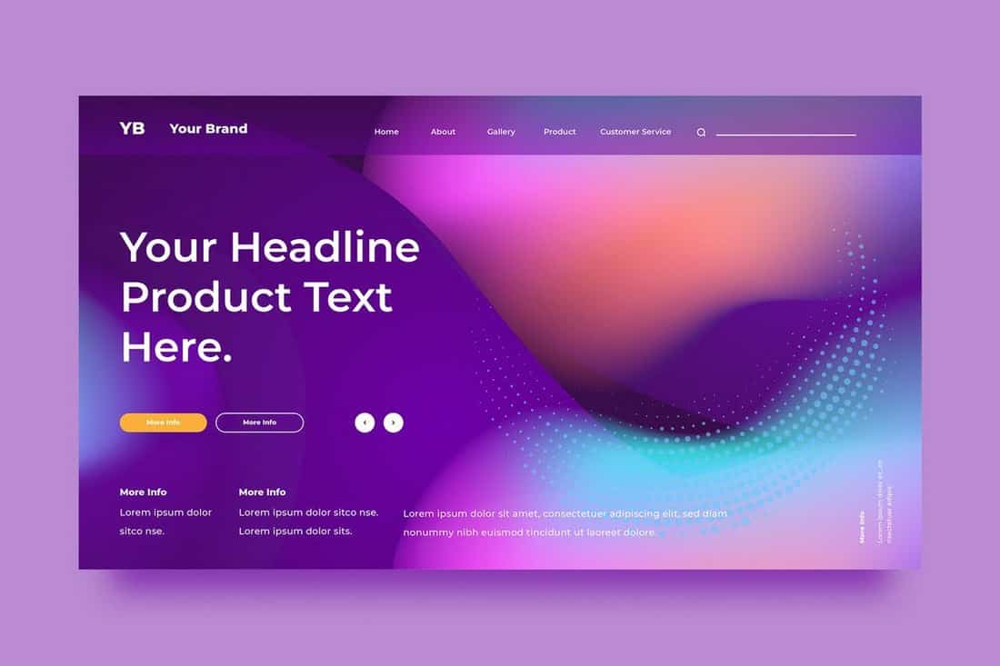 Colorful Landing Page Background