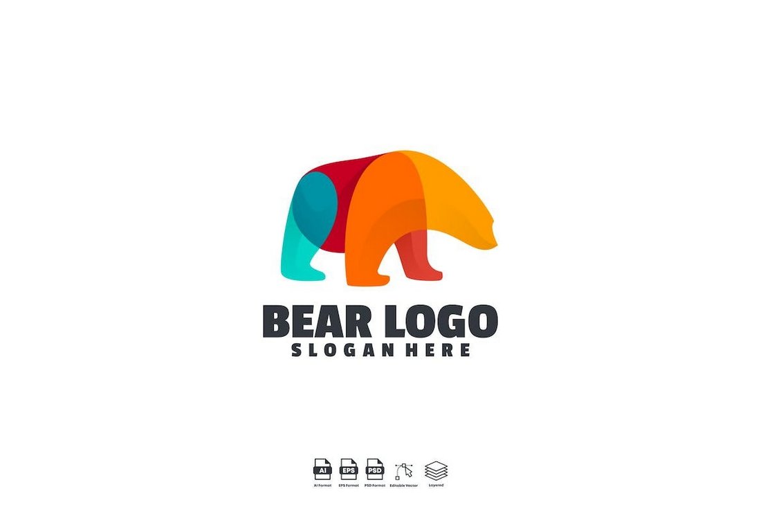 Modern colorful logo design inspiration Royalty Free Vector