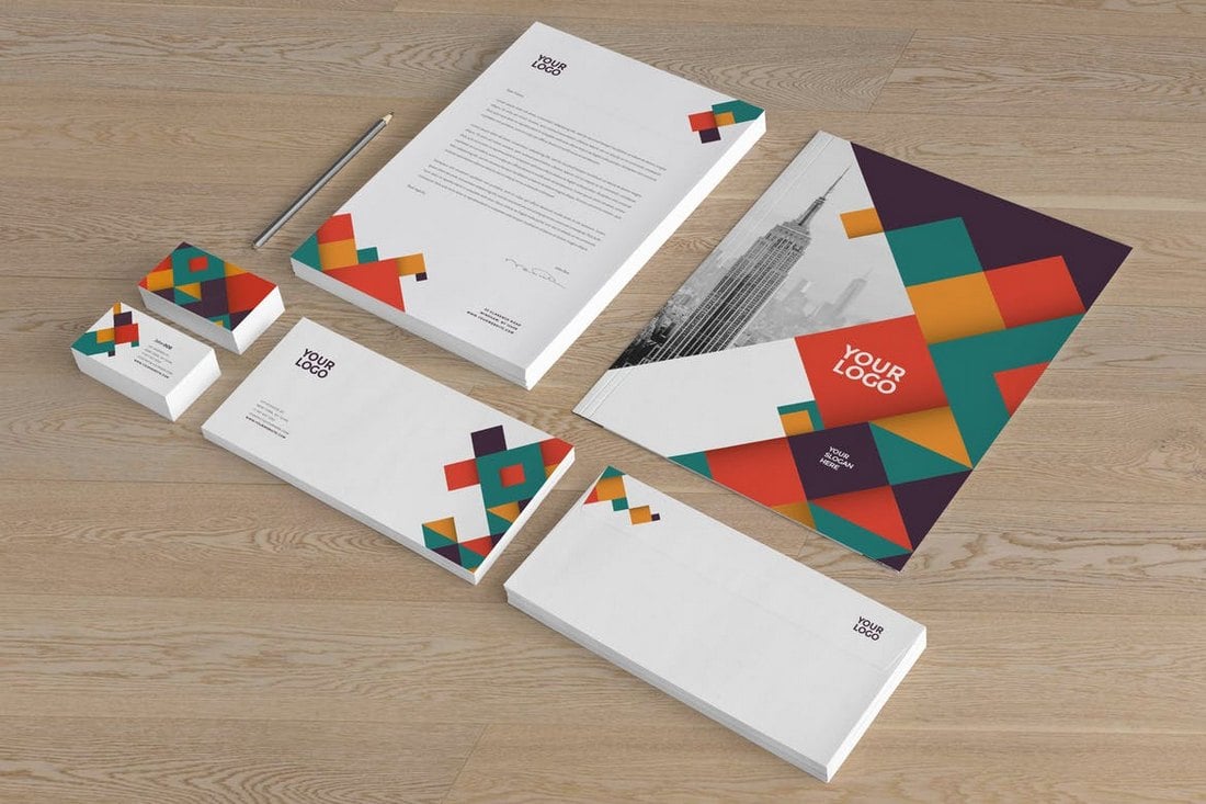 Colorful Pattern Stationery Templates
