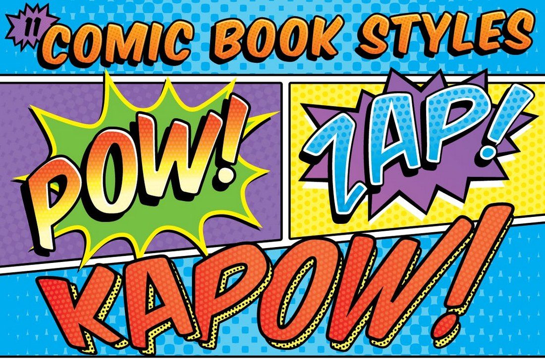 Comic-Book-Text-Styles 30+ Best Retro Text Effects & Styles design tips 