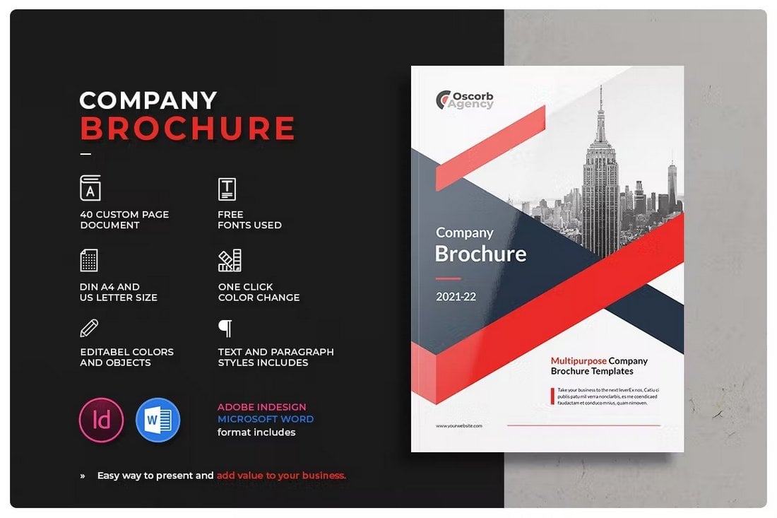 Company Profile Brochure Template for Word
