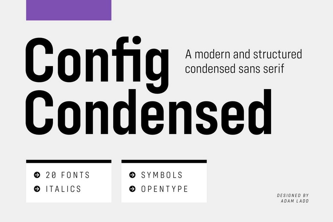 Config Condensed - Modern Font Family