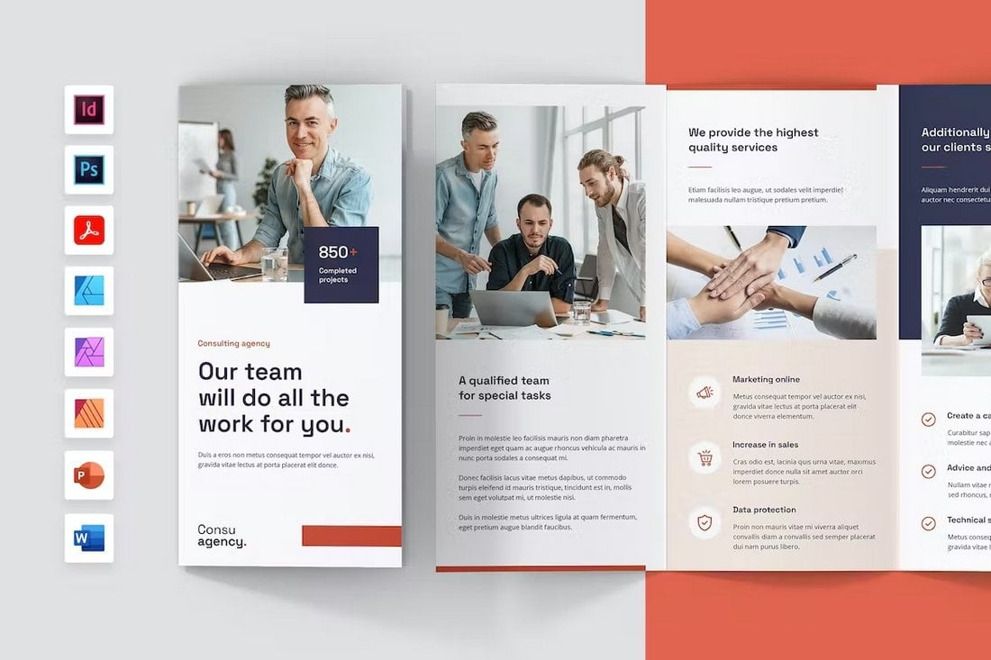 Consulting Agency Tri-Fold Brochure Template