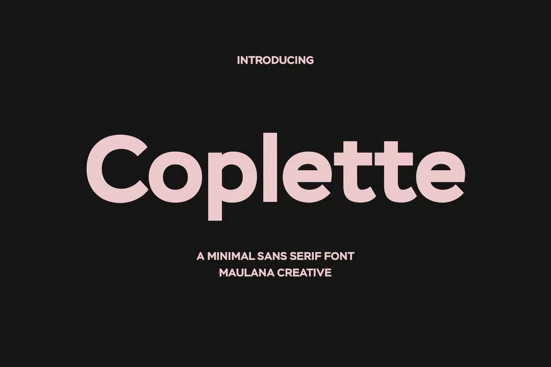 Coplette - Minimal Poster Font
