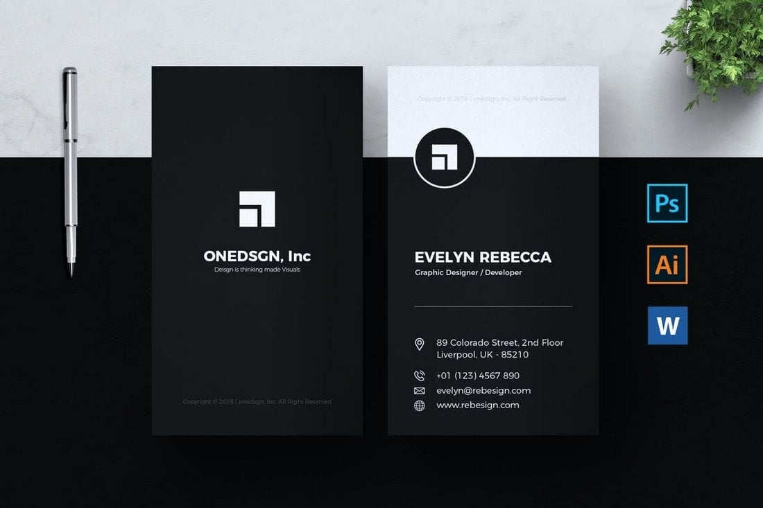 Corporate-Business-Card-Template-1 20+ Business Card Templates for Google Docs (Free & Premium) design tips Inspiration 