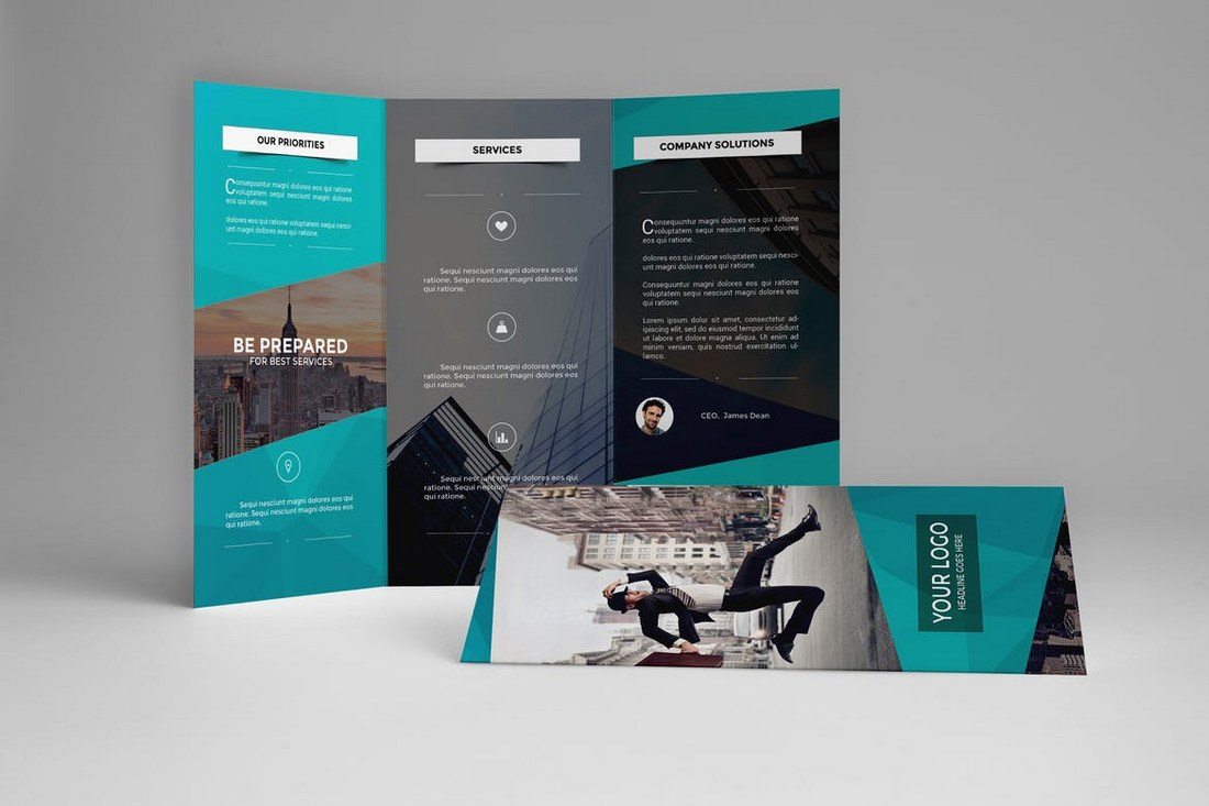 Corporate-Business-Trifold-Brochure 20+ Best Tri-Fold Brochure Templates (Word & InDesign) design tips 