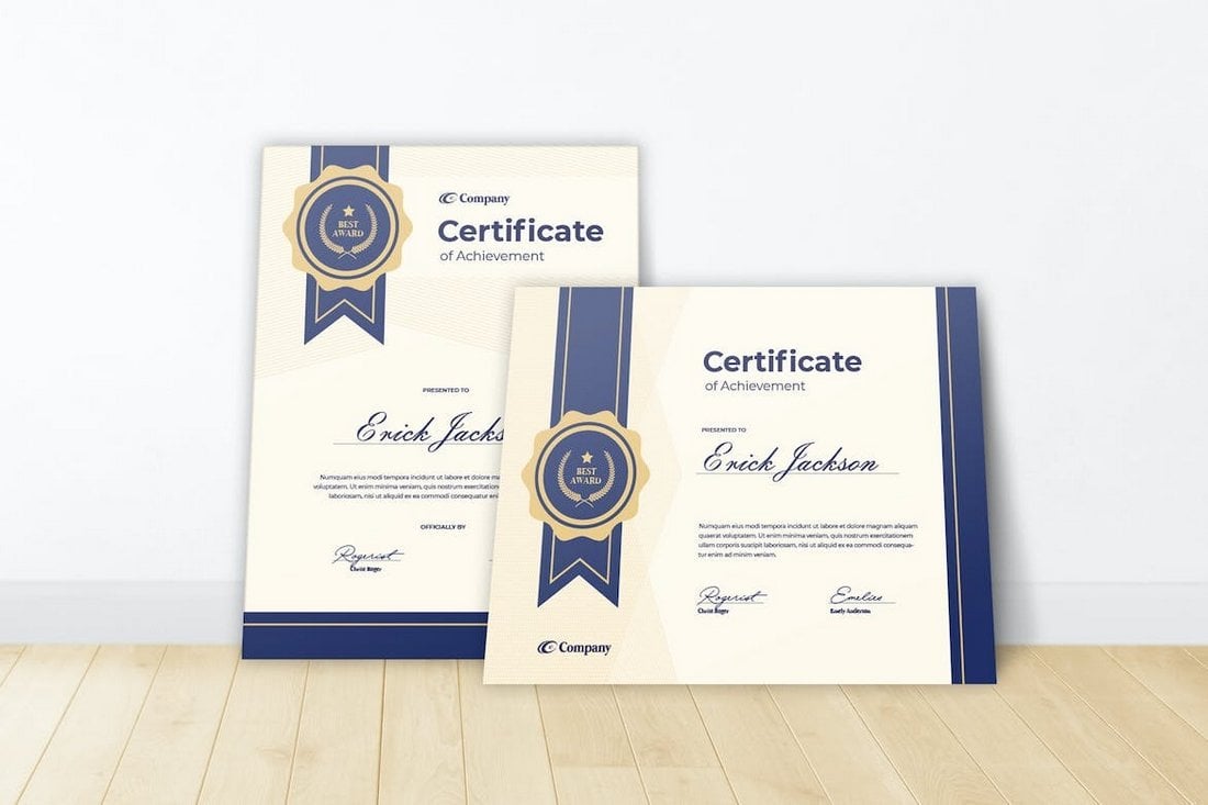 Corporate Certificate Template for Word