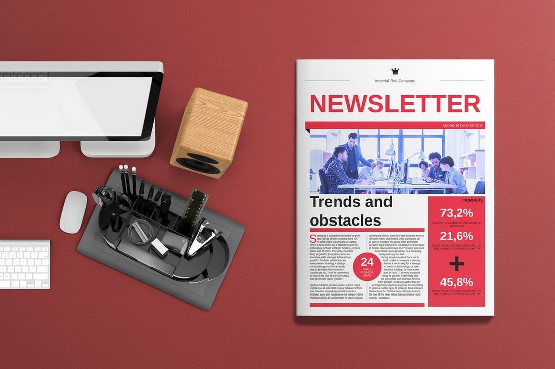 Corporate-Newsletter-Template-for-InDesign 20+ Best InDesign Newsletter Templates (Free & Premium) design tips Inspiration 