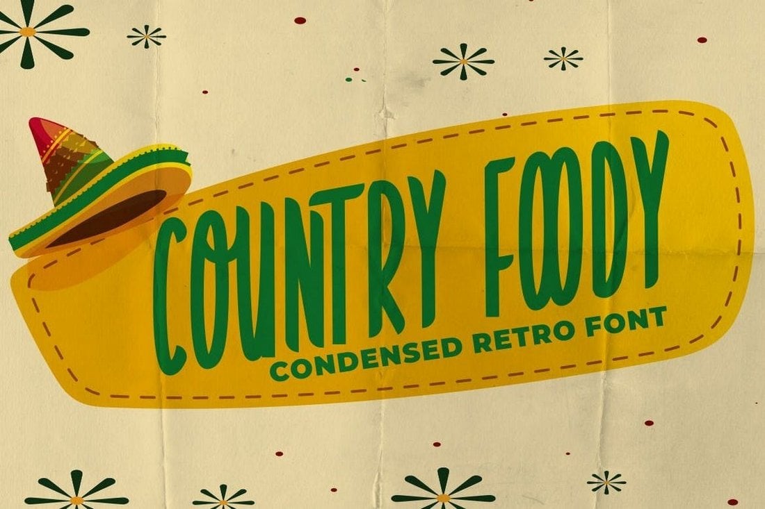 Country Foody - Condensed Mid-Century Font