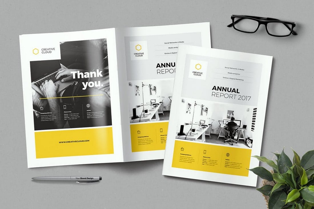 Creative-Annual-Report 20+ Annual Report Templates (Word & InDesign) 2019 design tips 