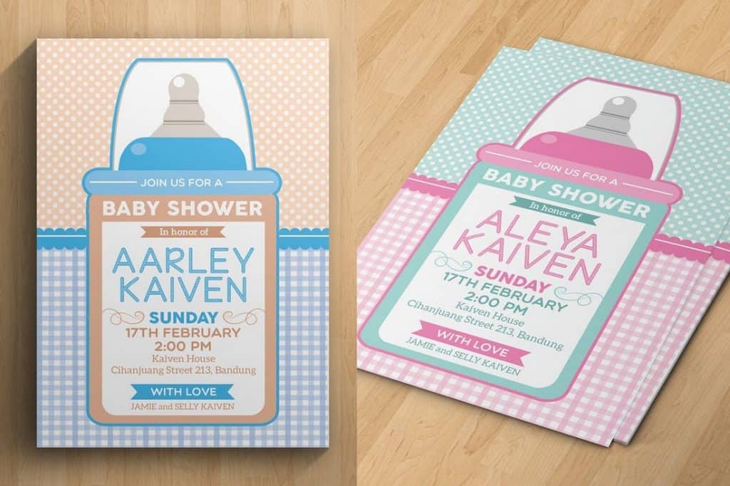 12+ Best Baby & Bridal Shower Invitation Templates Design Shack